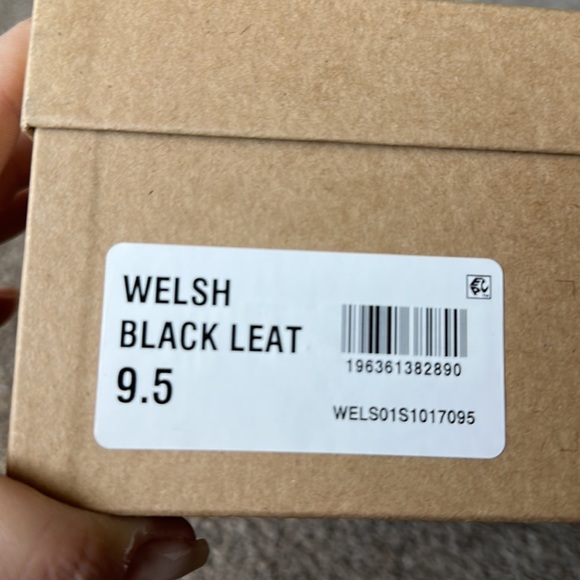 BNIB Steve Madden Welsh Leather Wedge Platform Sandals 9.5 Black - Picture 10 of 10